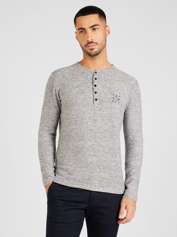 Key Largo Shirt 'TARGET' in Grey: front