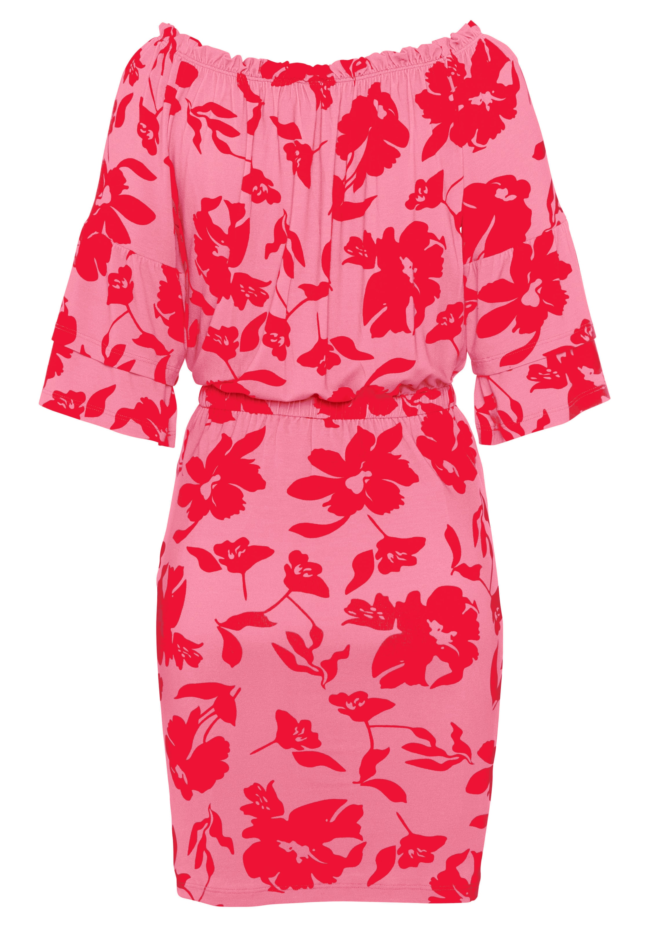 LASCANA Платье в Ярко-розовый