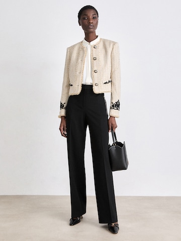 BOSS Wide leg Pantalon 'Tilda1' in Zwart