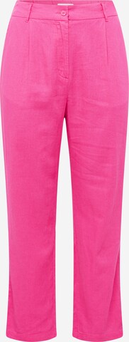 ONLY Carmakoma Pleat-Front Pants 'CARO' in Pink: front