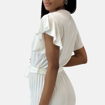 Tuta jumpsuit di Elara in bianco