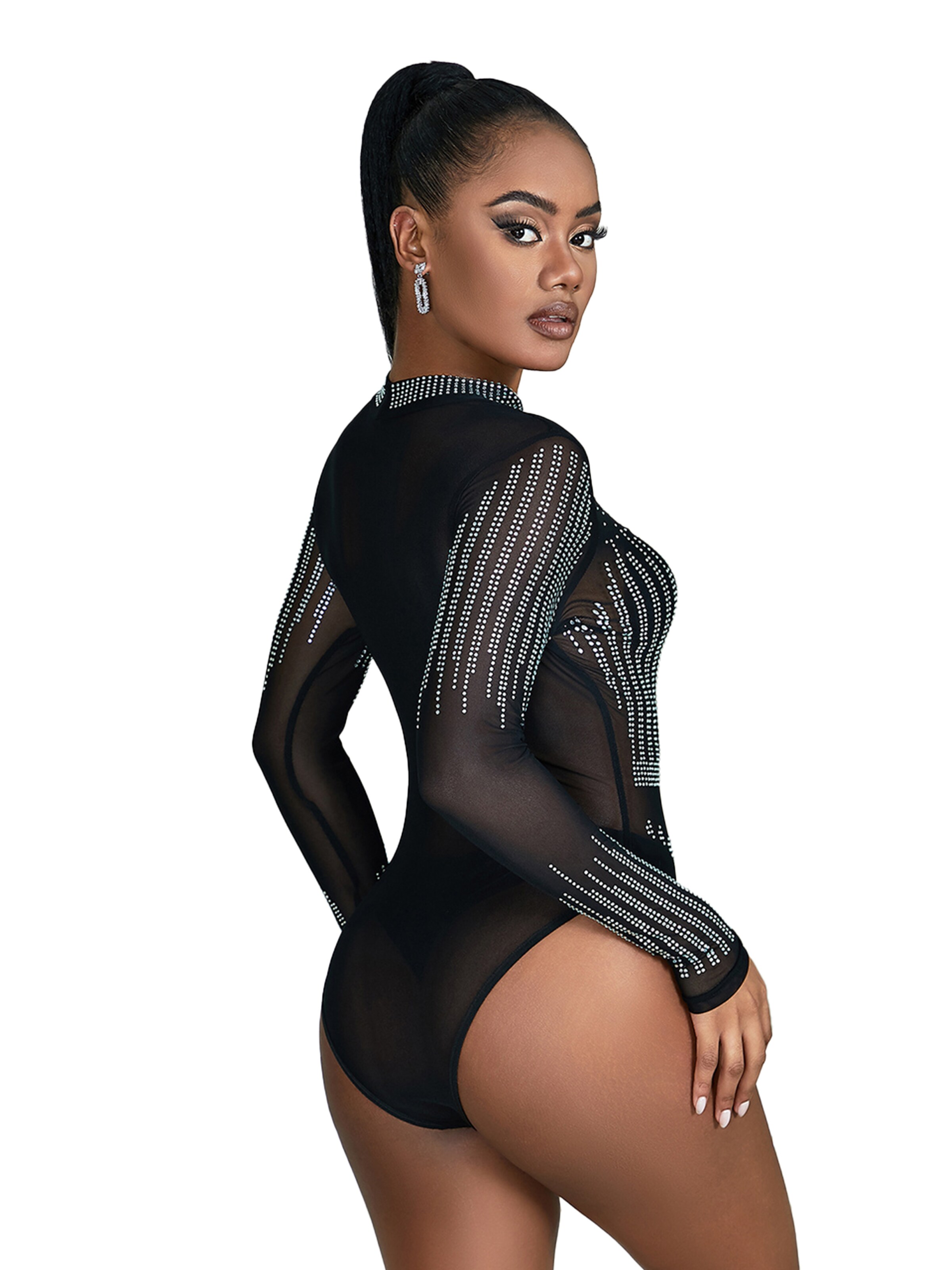 ORGANZA Lingerie Lingerie Bodysuit 'Body' in Black