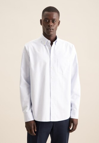 SEIDENSTICKER Regular fit Zakelijk overhemd 'SMART CASUAL' in Blauw: voorkant