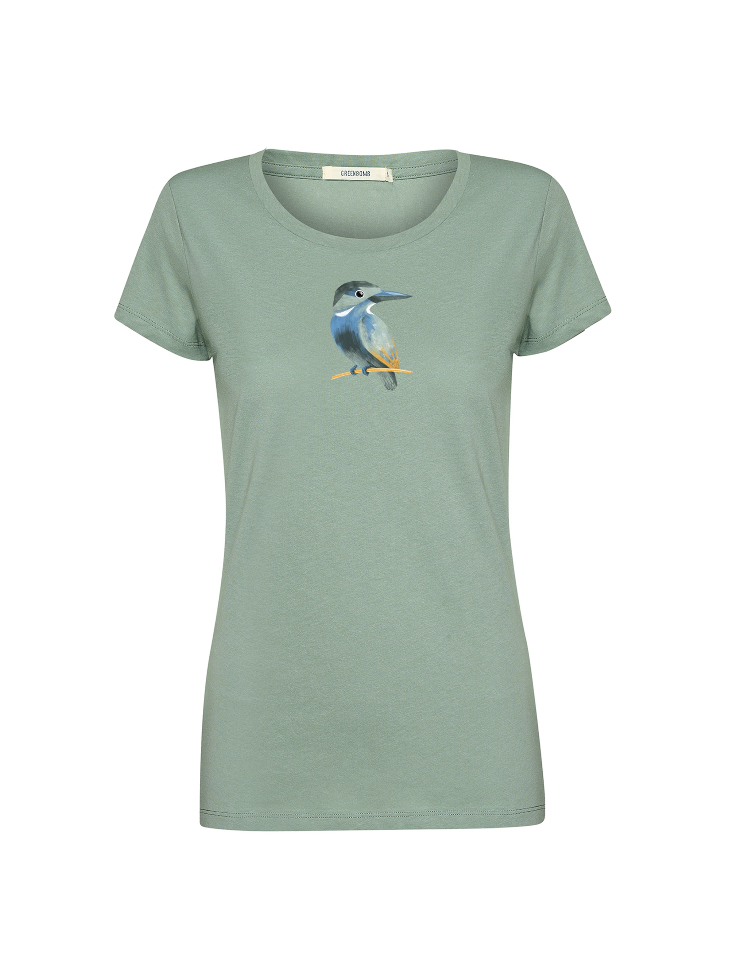 GREENBOMB T-Shirt 'Loves Bird Look' in Grün: Vorderseite