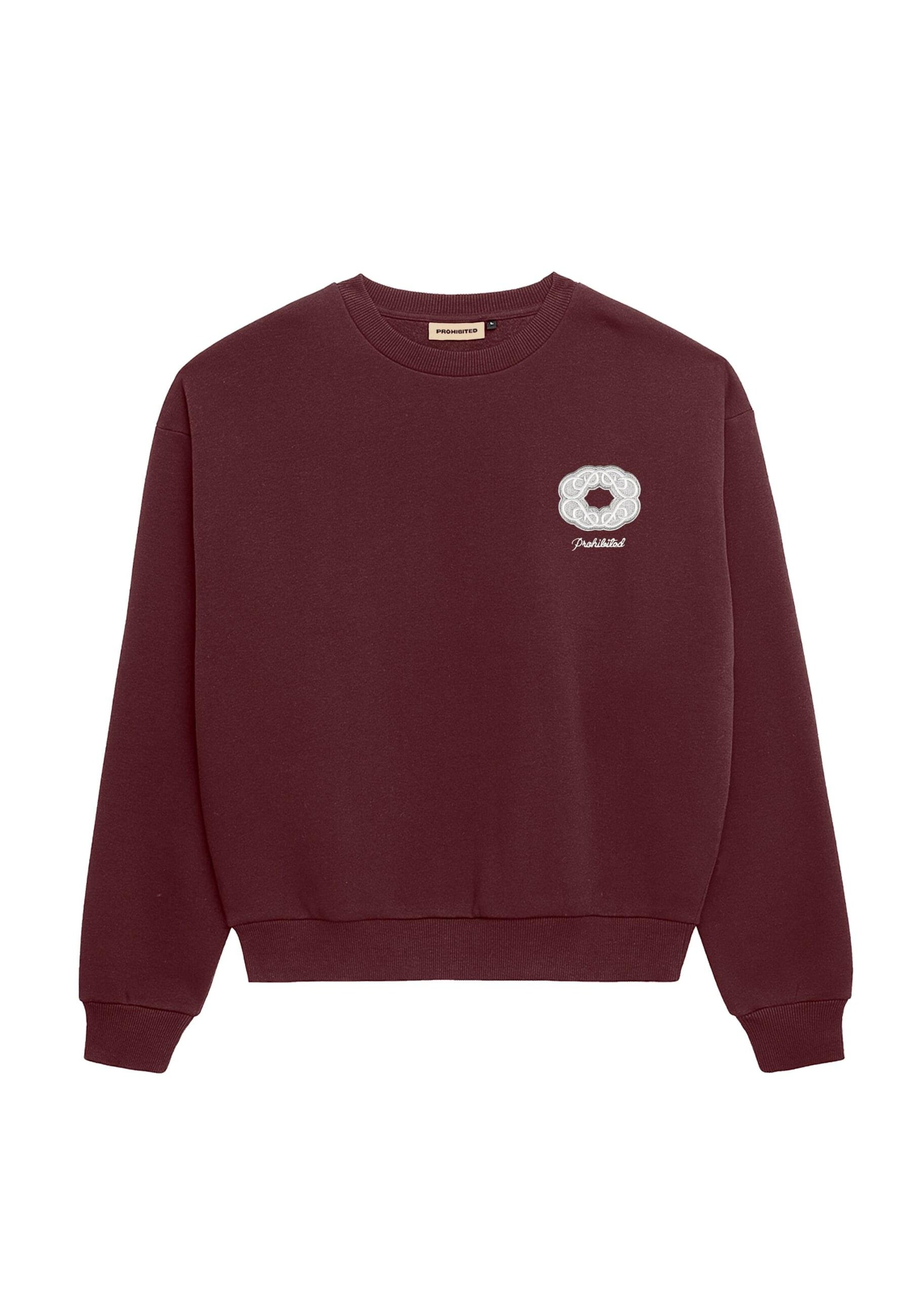 Prohibited Sweatshirt 'Legacy' in L in Berry / Silver / White, Item view