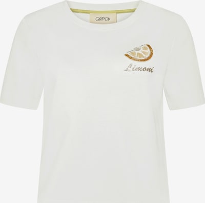 Cartoon Baumwollshirt mit Rundhalsausschnitt in XS in creme, Produktansicht