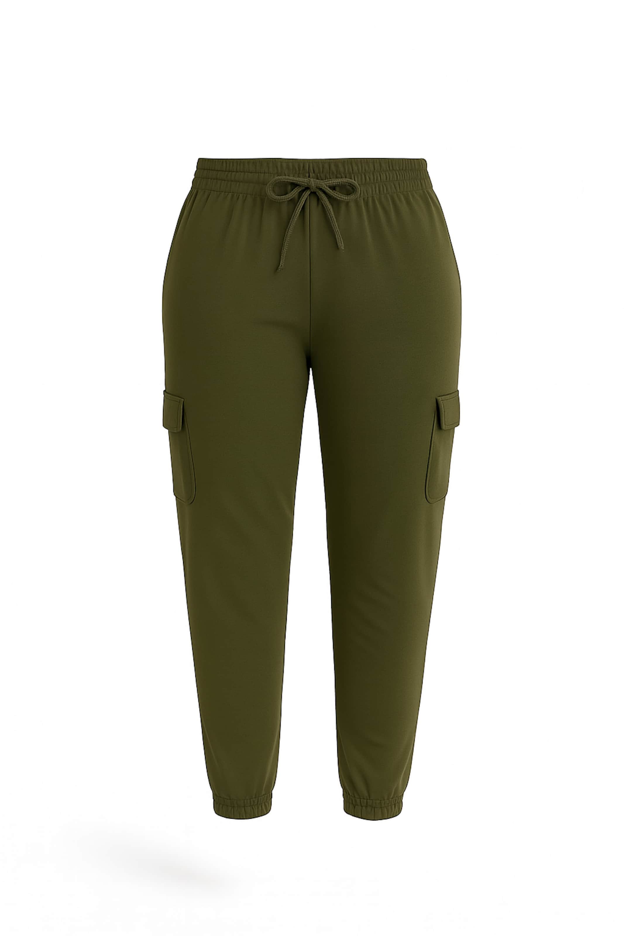 Shape Of You Tapered Cargohose in Grün: Vorderseite