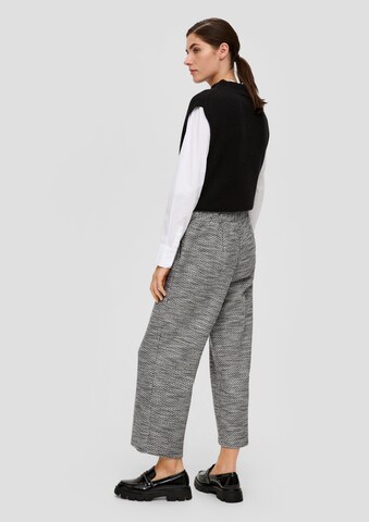 Wide Leg Pantalon à plis s.Oliver BLACK LABEL en gris