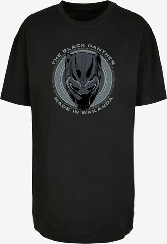 Maglia extra large 'Marvel Black Panther Made in Wakanda' di F4NT4STIC in nero: frontale