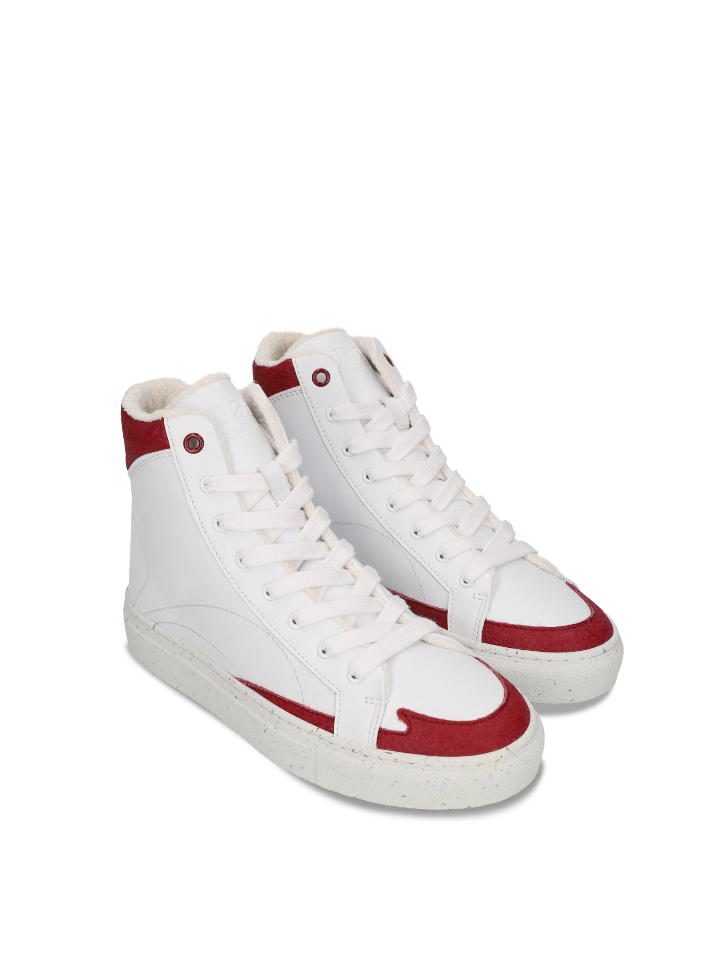 nae Vegan Shoes - Sapatilhas altas 'London' em vermelho