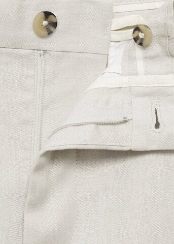 MANGO MAN Slim fit Pants 'Oyster' in Beige