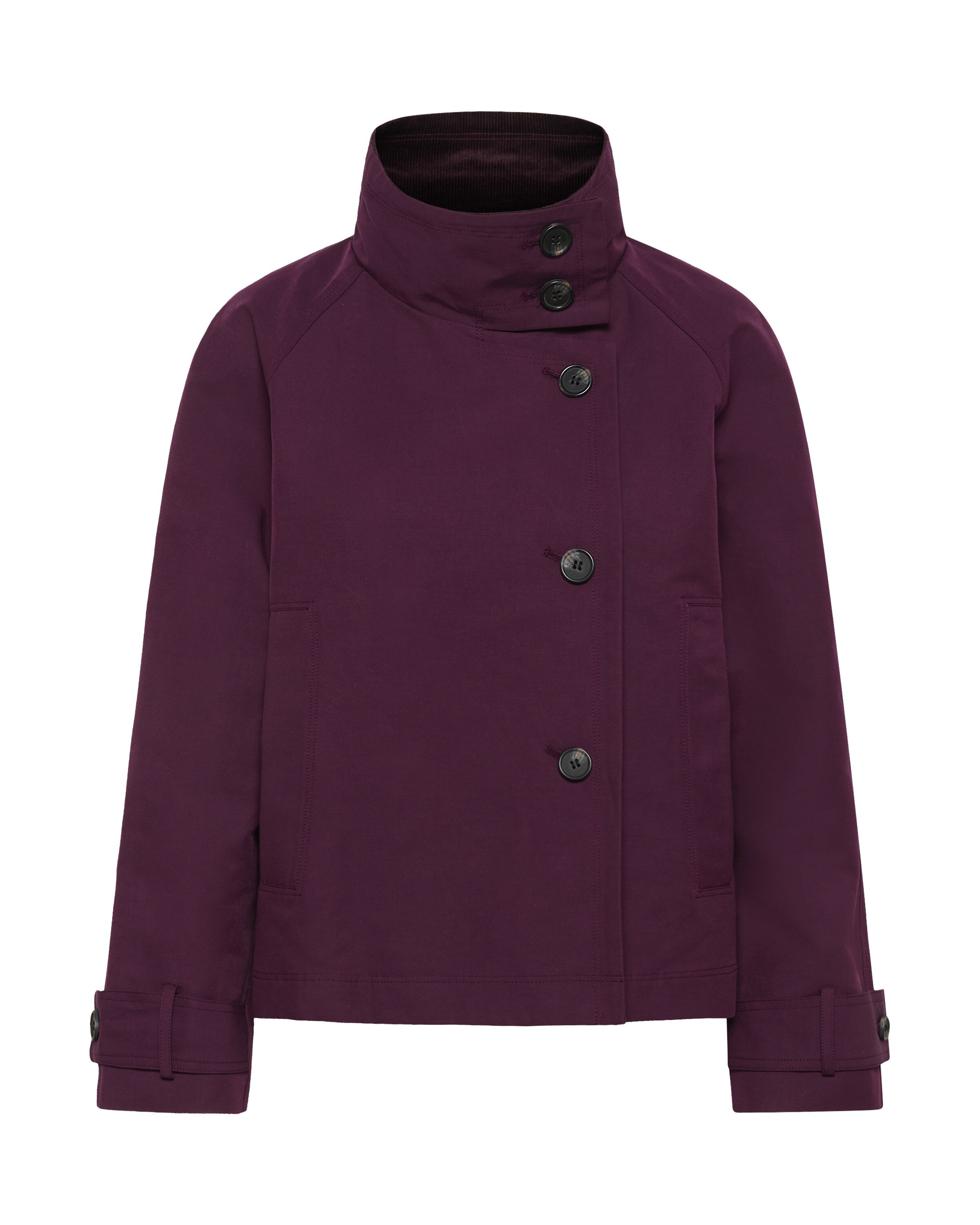SAINT TROPEZ Between-seasons coat 'Isobel' in Purple: front