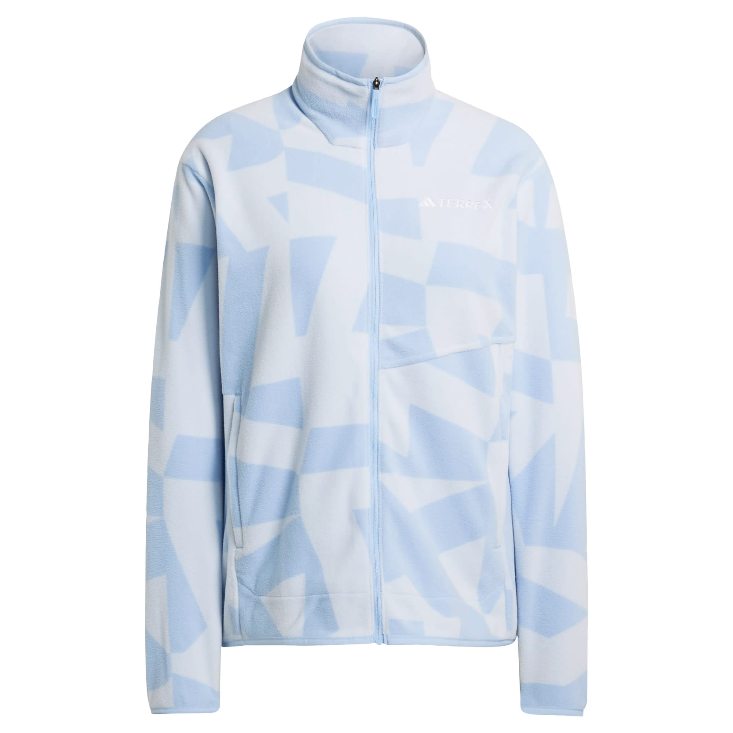 ADIDAS TERREX Athletic fleece jacket in Blue: front