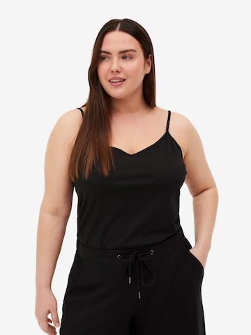 Zizzi Top in Black: front