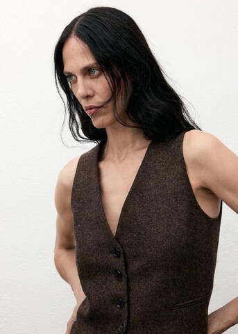 MANGO Vest 'Piper' in Brown