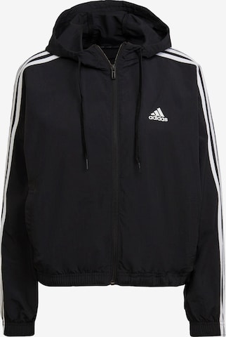 ADIDAS SPORTSWEAR Sports jacket 'Essentials Repeat' in Black: front