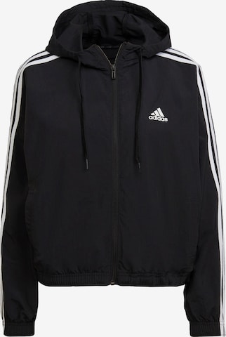 ADIDAS SPORTSWEAR Athletic Jacket 'Essentials Repeat' in Black: front