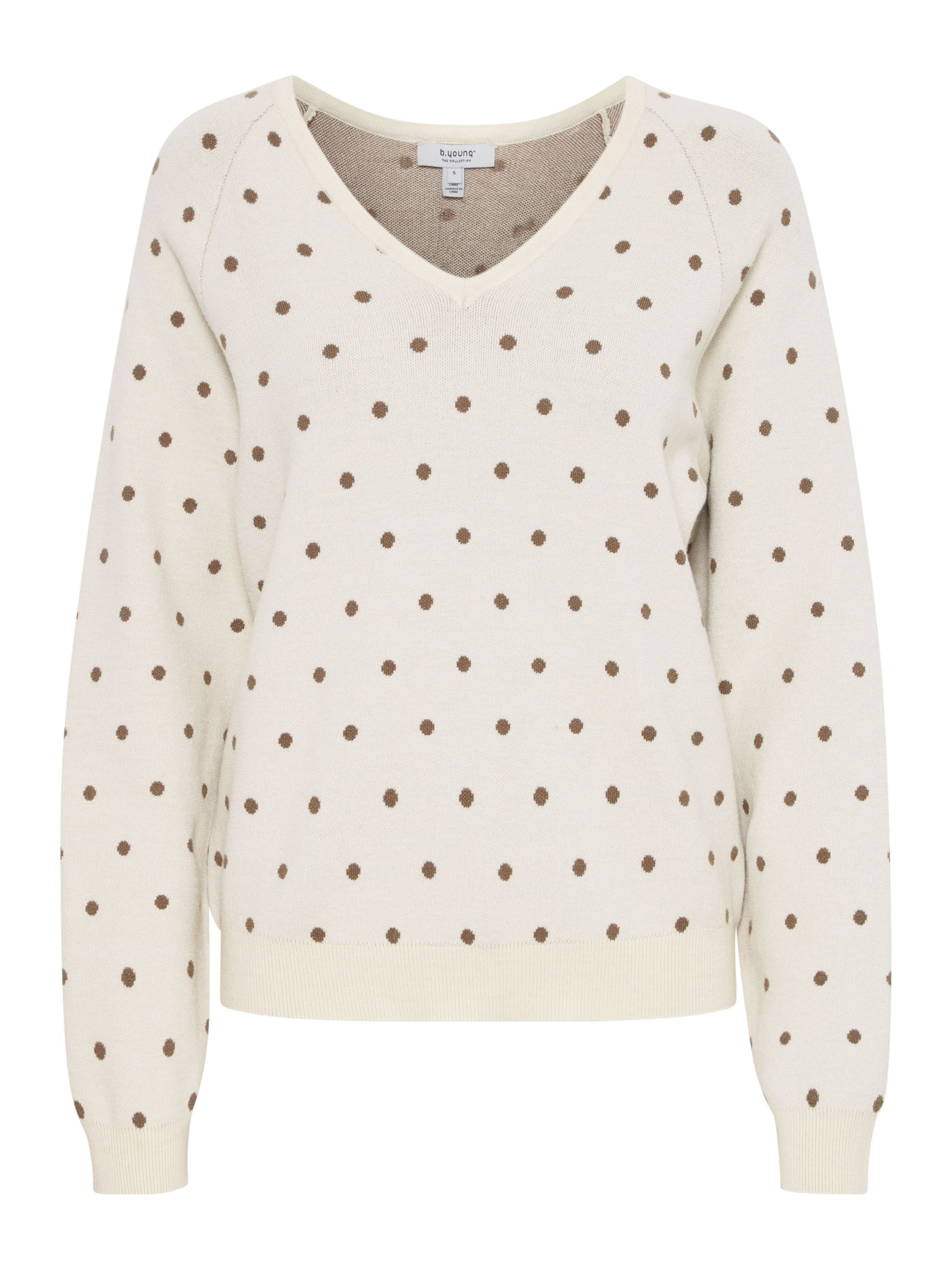 b.young Pullover 'Miran' in Beige: Vorderseite