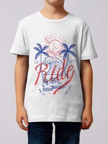 T-Shirt 'Ride the waves' watabout.kids en blanc : devant