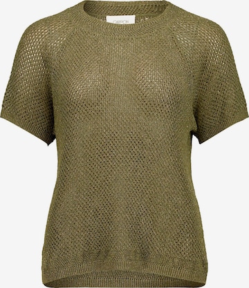 Cartoon Strickpullover mit Rundhalsausschnitt in Grün: Vorderseite