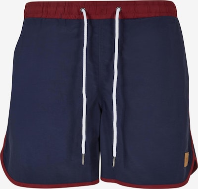 Urban Classics Shorts de bain 'Retro' en bleu marine / bourgogne / blanc, Vue avec produit