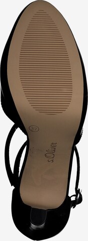 s.Oliver Дамски обувки на ток с отворена пета в черно