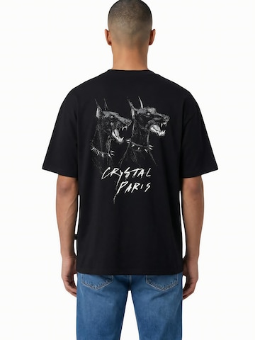 Crystal Paris Shirt 'Dogs'‌‌‌‌ in Schwarz: Vorderseite