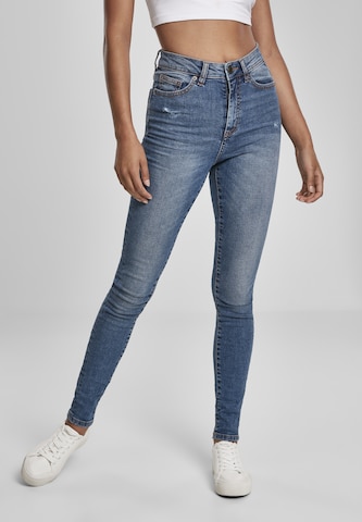 Urban Classics Skinny Jeans in Blue: front