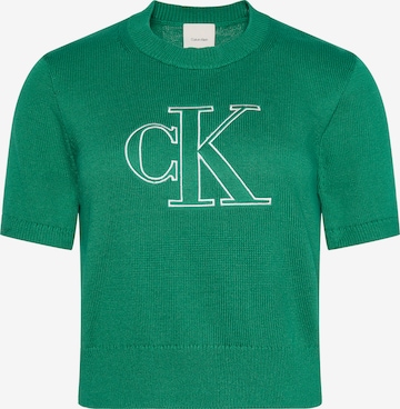 T-shirt Calvin Klein Jeans en vert : devant