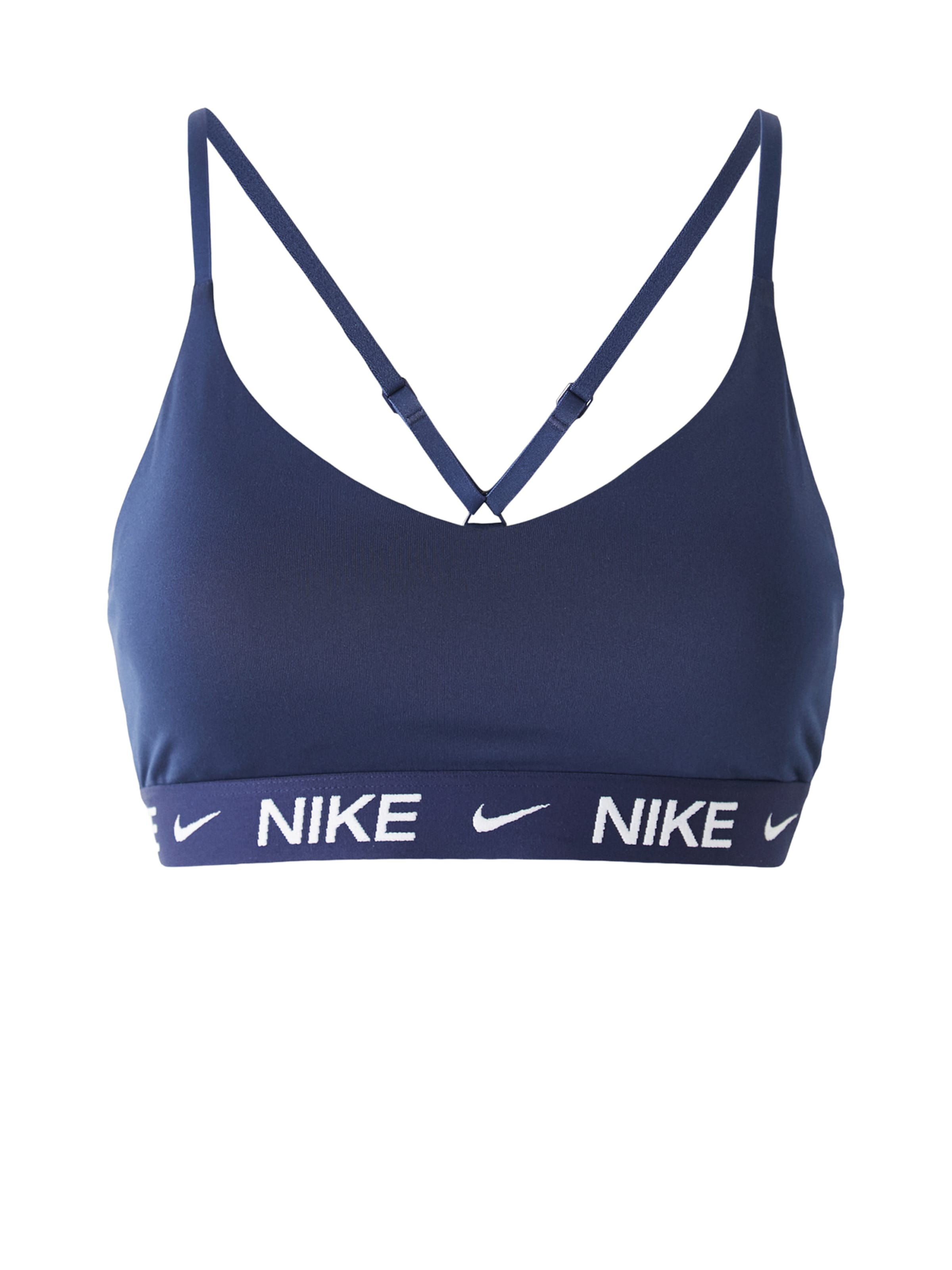 Bustier Soutien-gorge de sport 'INDY' NIKE en bleu : devant