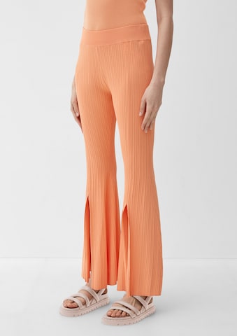 évasé Pantalon s.Oliver en orange : devant