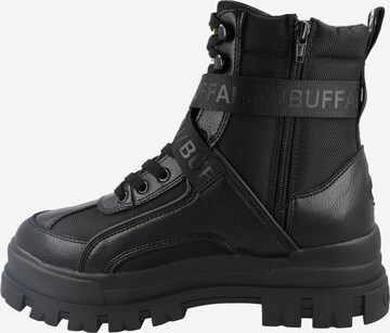 Buffalo Boots Stiefel 'ASPHA COM1 LACEUP MID' in Schwarz