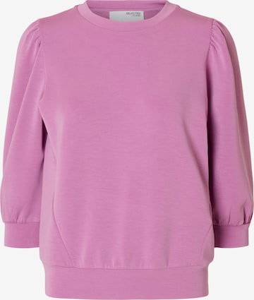 SELECTED Sweatshirt 'SLFTenny' in Roze: voorkant