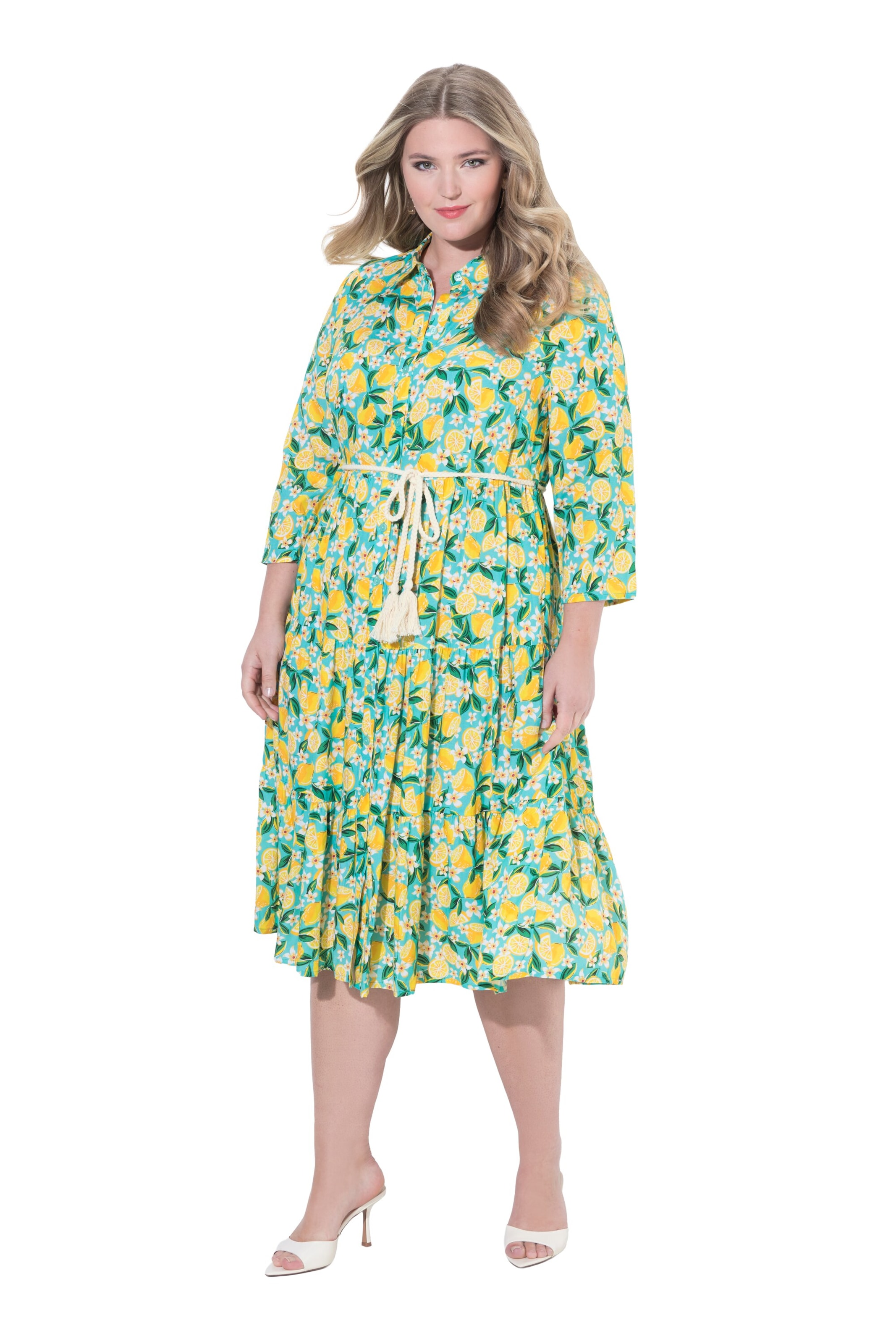 MIAMODA Shirt dress in Green: front