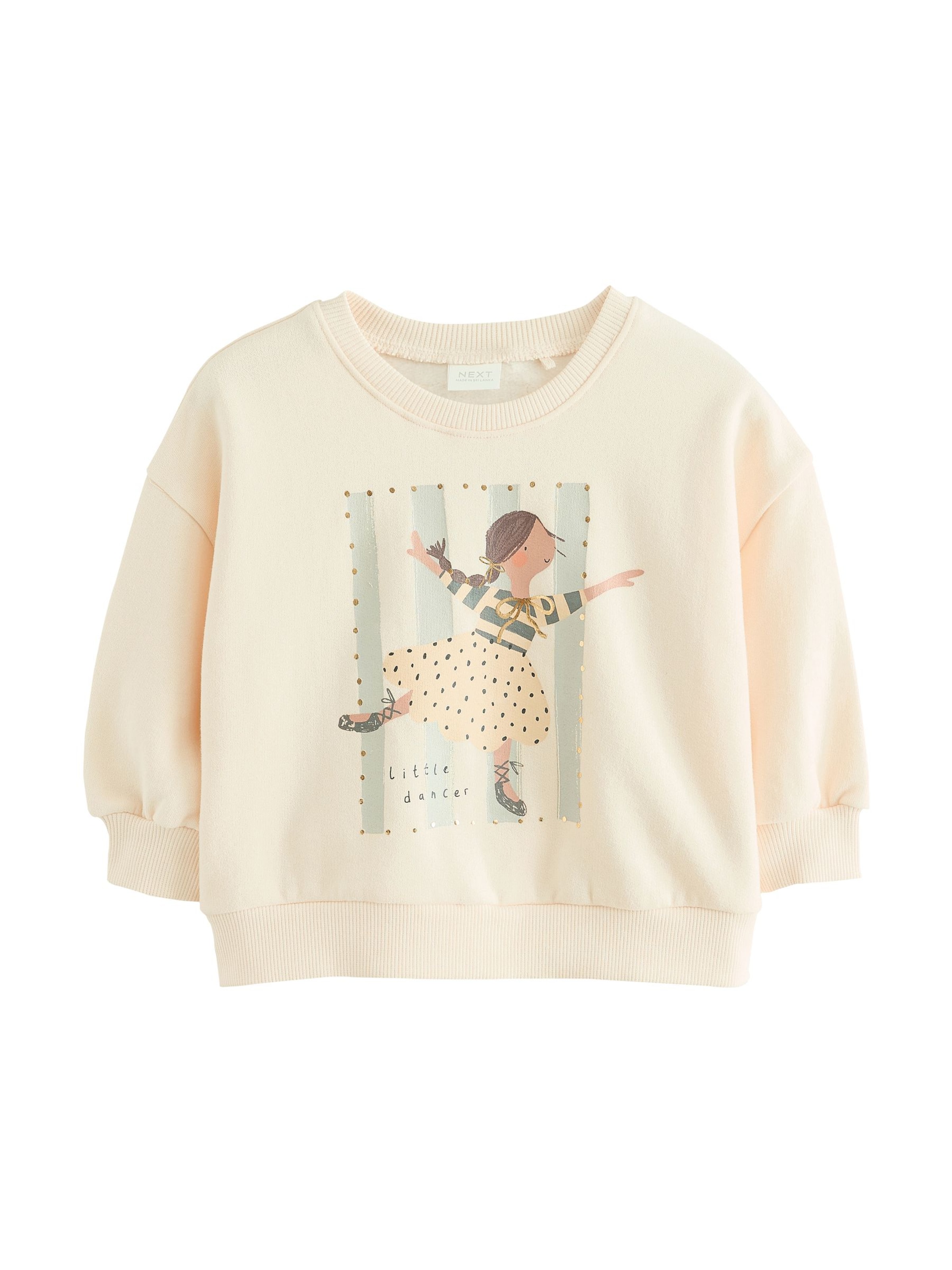 Next Sweatshirt in 68 in creme / pastellgelb / mint, Produktansicht
