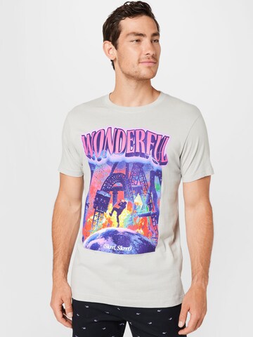 T-Shirt 'Wonderful' Mister Tee en gris : devant