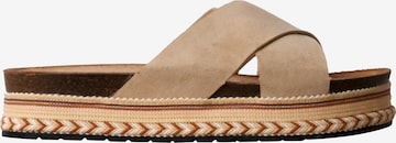 Super Mode Mules in Beige: front