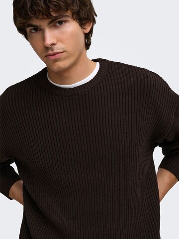 Only & Sons Sweater 'ONSArlok' in Brown