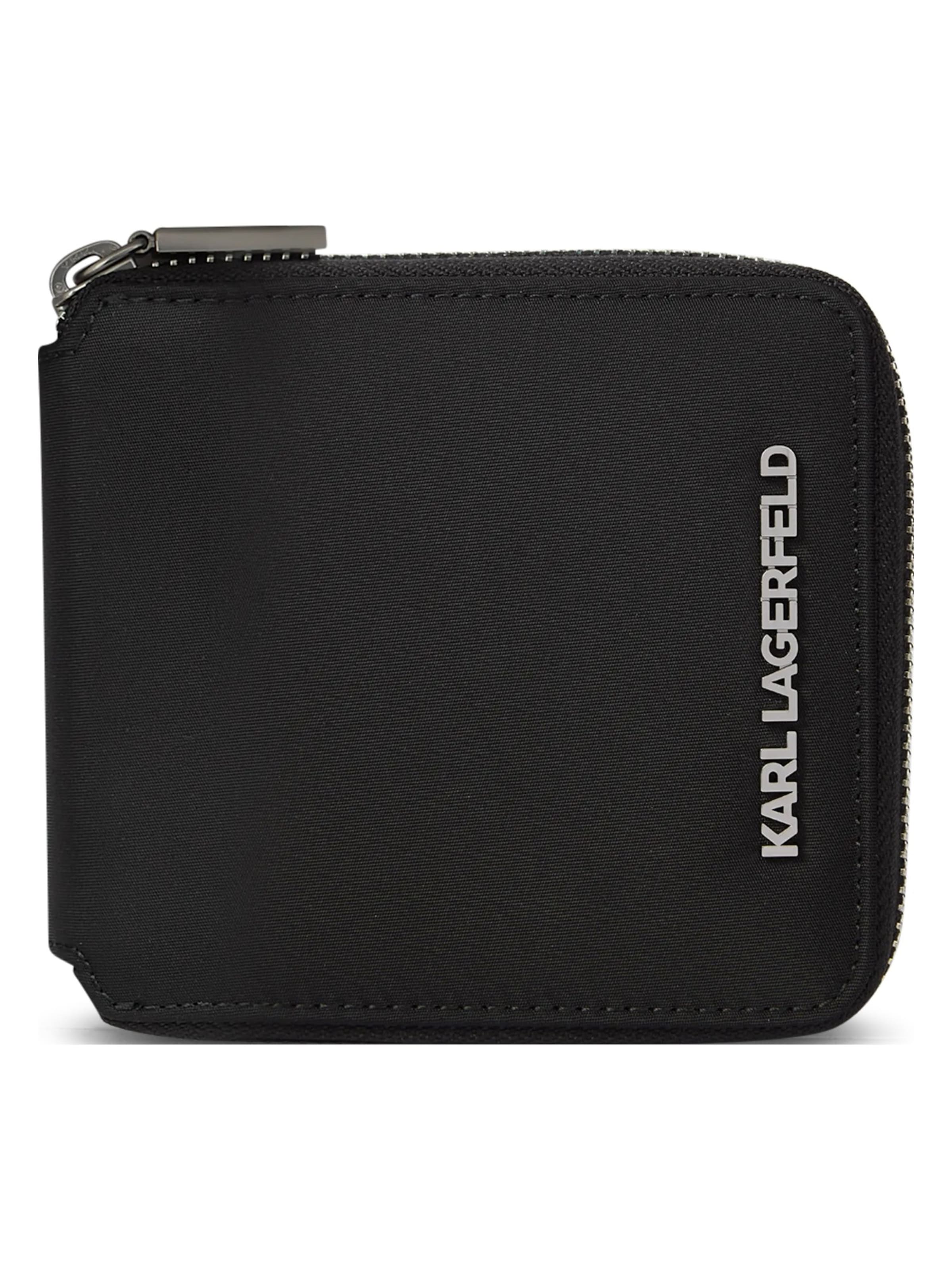 Portamonete di Karl Lagerfeld in nero: frontale