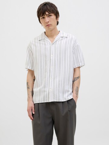 JACK & JONES Comfort fit Button Up Shirt 'JPRCCMontana' in White: front