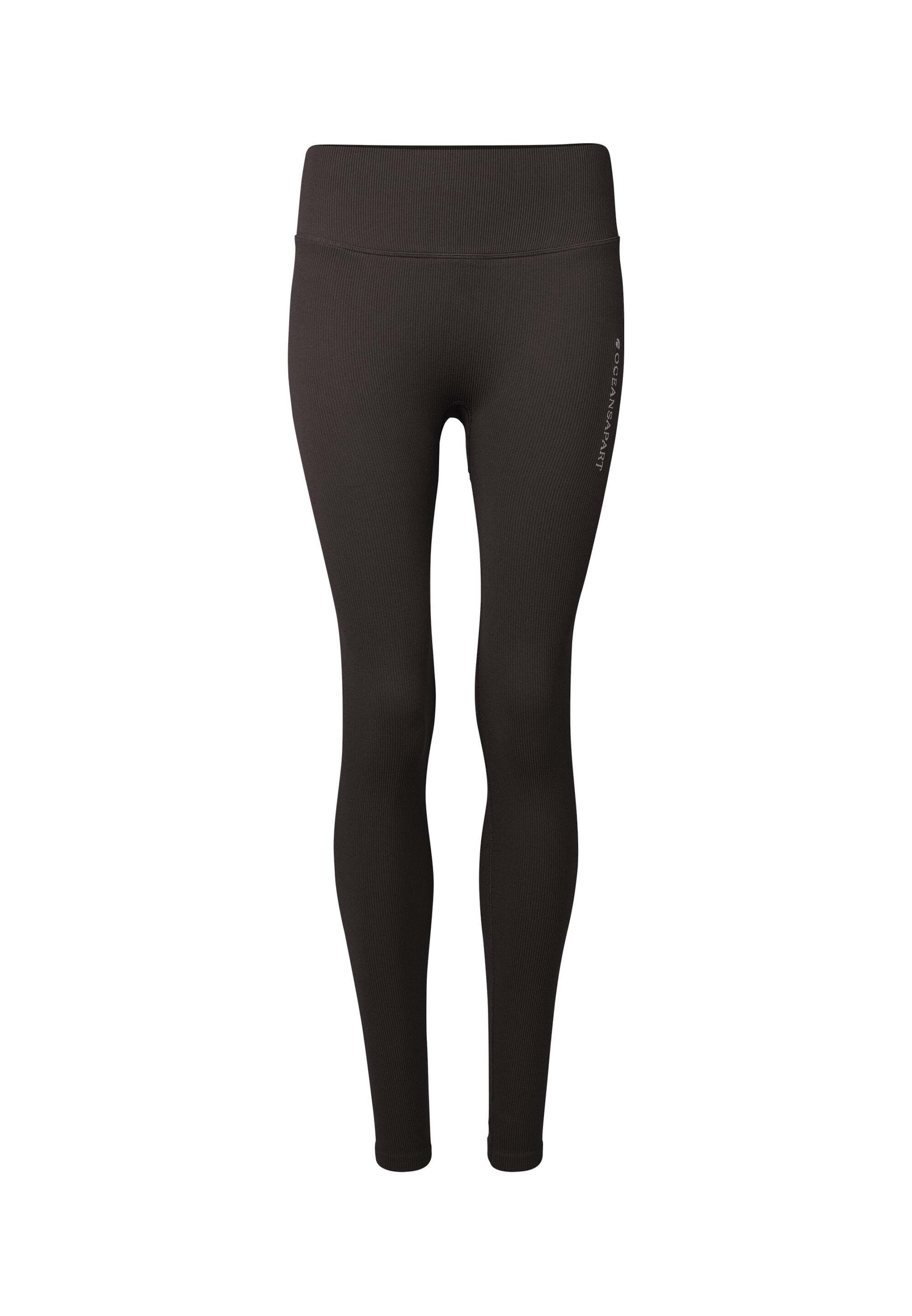 OCEANSAPART Workout Pants 'Brandy' in Dark brown, Item view