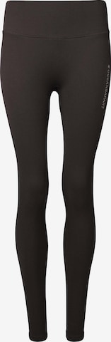 OCEANSAPART Skinny Workout Pants 'Brandy' in Brown: front