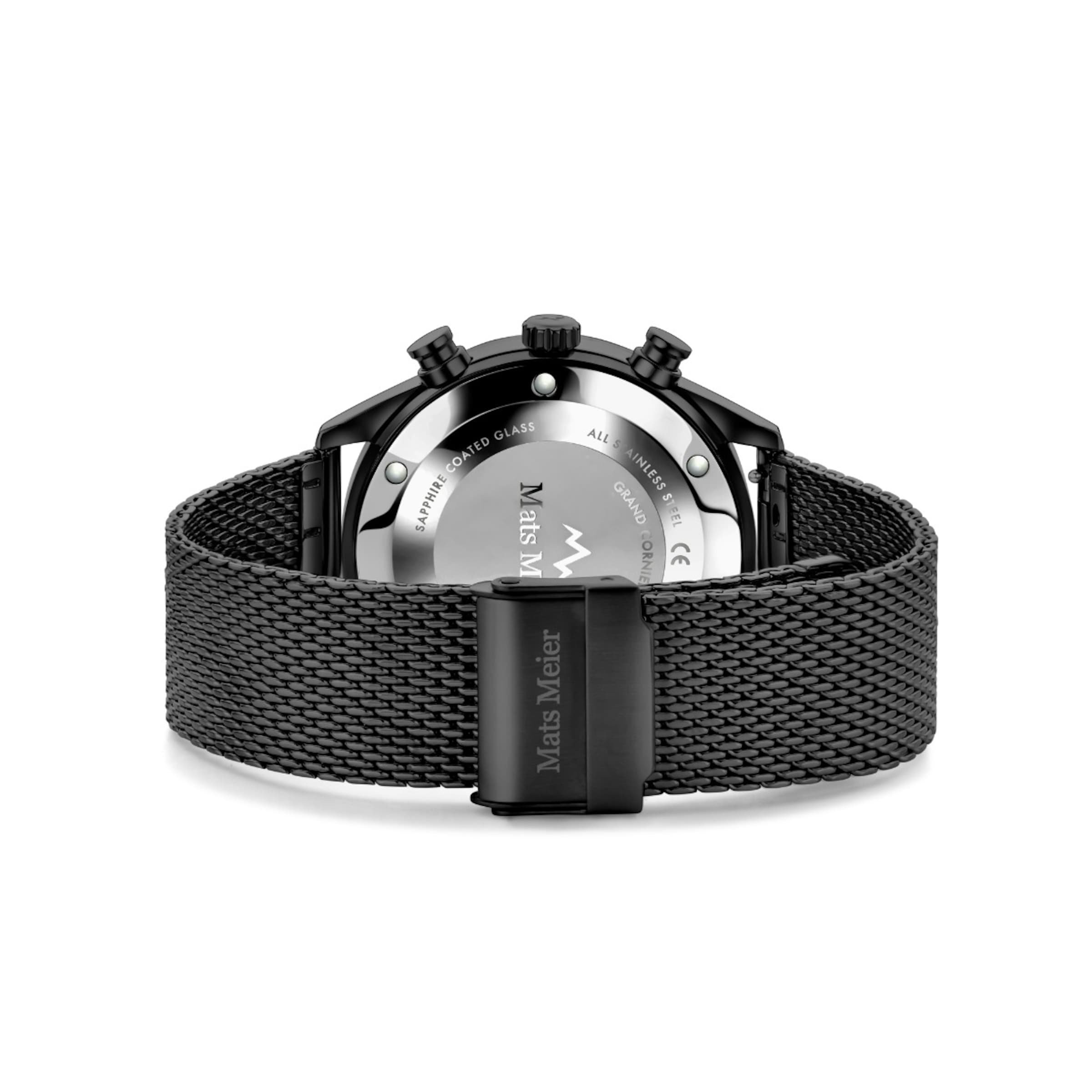 Mats Meier Analoguhr in Schwarz
