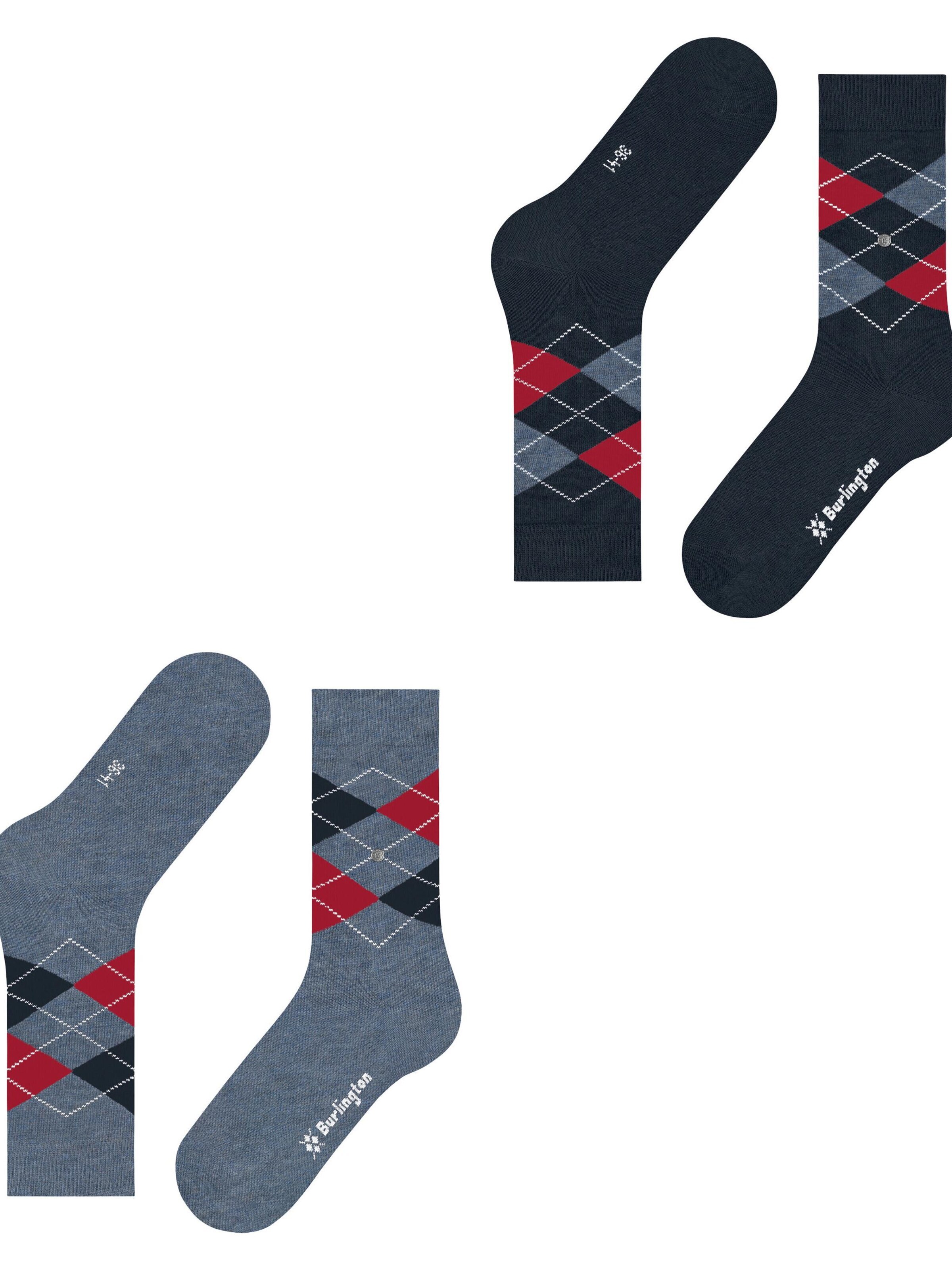 BURLINGTON Socks 'Everyday Argyle' in Black