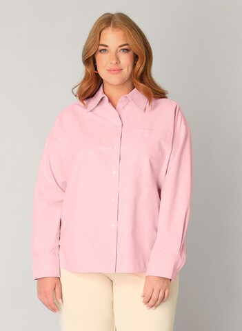 BASE LEVEL CURVY Blouse in Pink: front