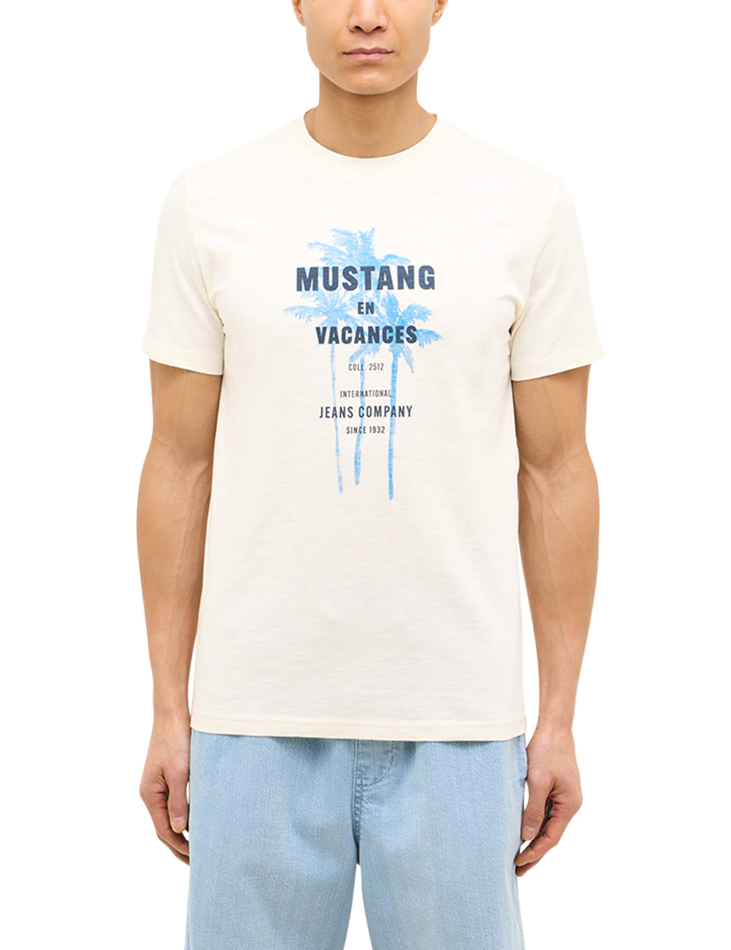 MUSTANG - Camisa 'Austin' em branco: frente