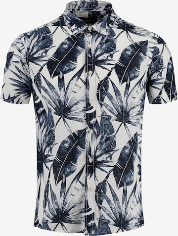 Key Largo Regular Fit Skjorte 'MSH INSTINCT' i hvit: forside