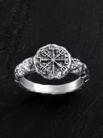 Bague 'VEGVISIR ON STONE' REYTEL en argent