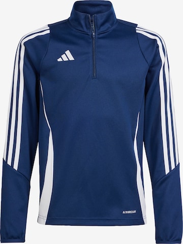 ADIDAS PERFORMANCE Athletic Zip-Up Hoodie ' Tiro 24 ' in Blue: front