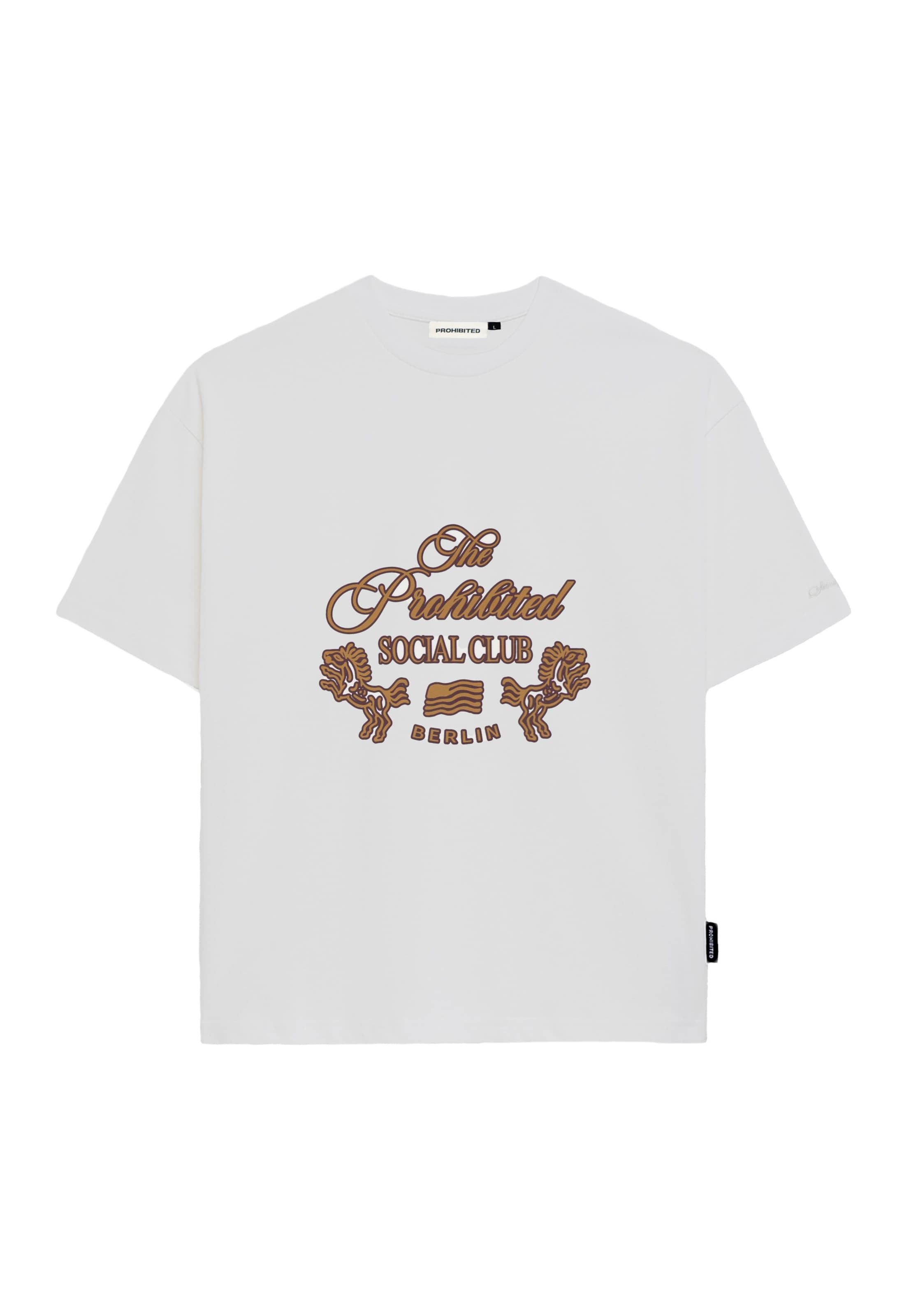 Maglietta 'Clubhouse' di Prohibited in bianco: frontale